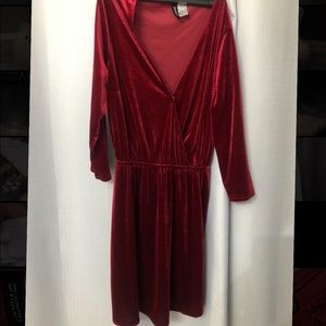 Red velvet dress new without tags